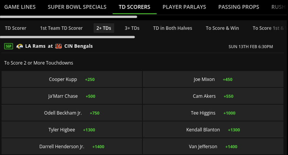 Prop betting